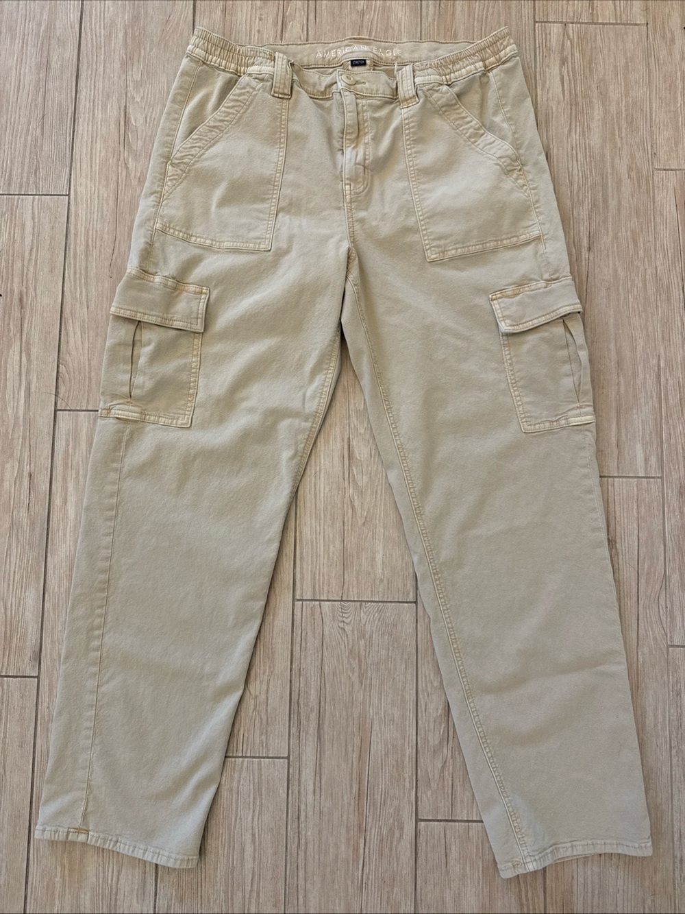 American Eagle Outfitters Pant Womens 14 Brown Cargo Straight Workwear Utility